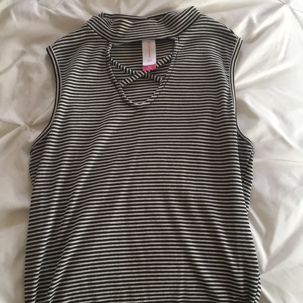 Mock turtle neck tank top